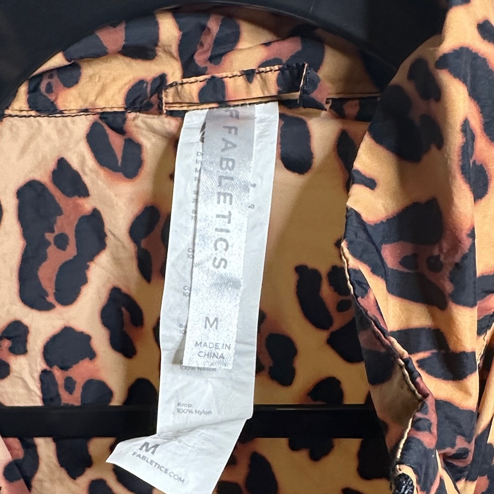 Fabletics Flyweight Windbreaker Leopard Print Jac… - image 2